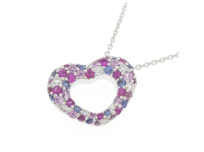 Autre Marque Collana Ponte Vecchio EMOZIONE MINIMO Au750 Diamond Sapphire Argento - vista 3
