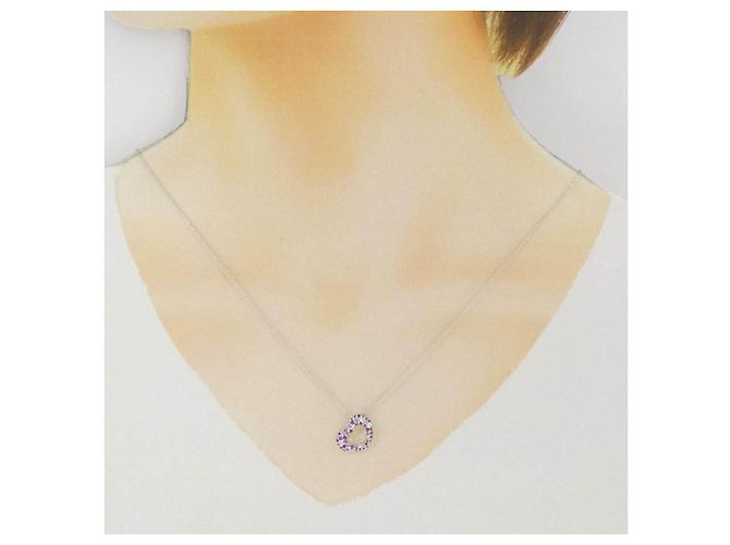 Autre Marque Collana Ponte Vecchio EMOZIONE MINIMO Au750 Diamond Sapphire Argento - vista 6