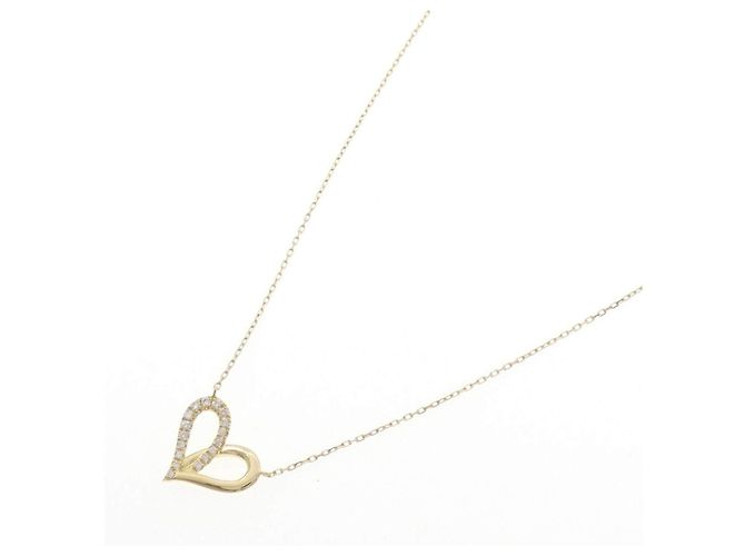 Autre Marque AHKAH Fil rouge Heart Midi Half Au750 Diamond Necklace - vista 2