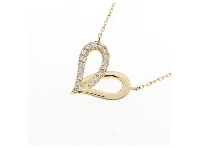 Autre Marque AHKAH Fil rouge Heart Midi Half Au750 Diamond Necklace - vista 3