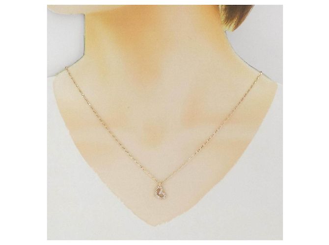 Autre Marque Collana in oro rosa K10 e zircone cubico - vista 6