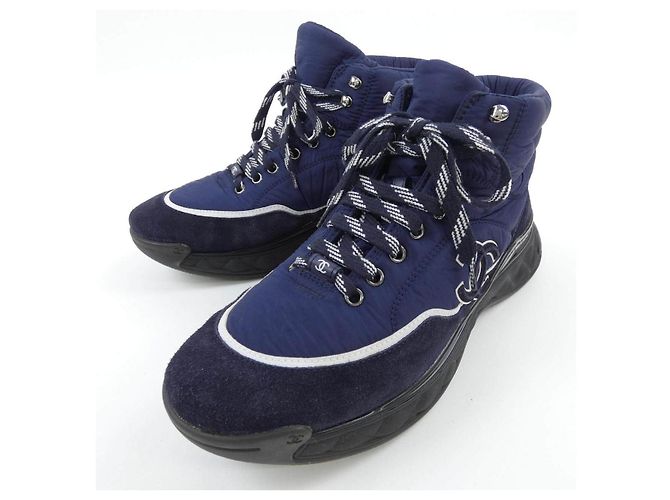 Chanel Sneaker Blau Marineblau - Ansicht 3