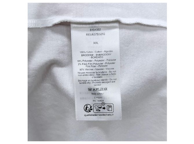 Dior T-Shirt mit Blazon-Print und kurzen Ärmeln Weiß - Ansicht 6