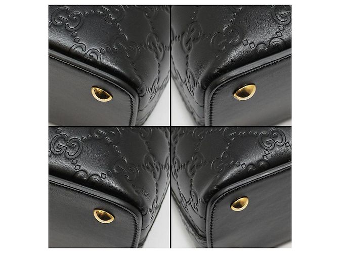 Gucci Borsa a tracolla nera con logo GG in tonalità oro Nero - vista 13