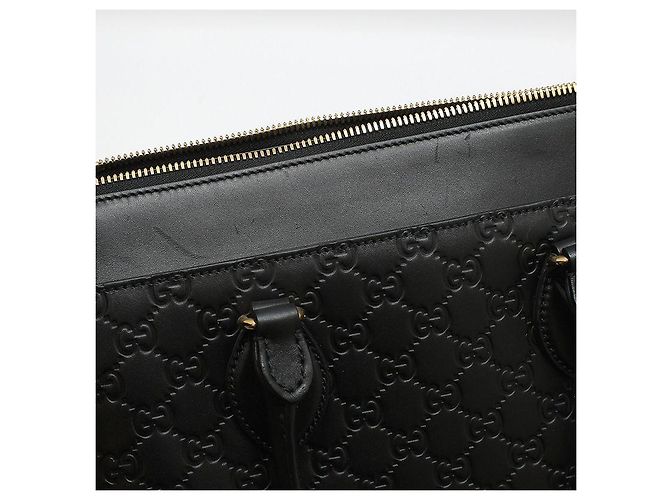 Gucci Borsa a tracolla nera con logo GG in tonalità oro Nero - vista 7