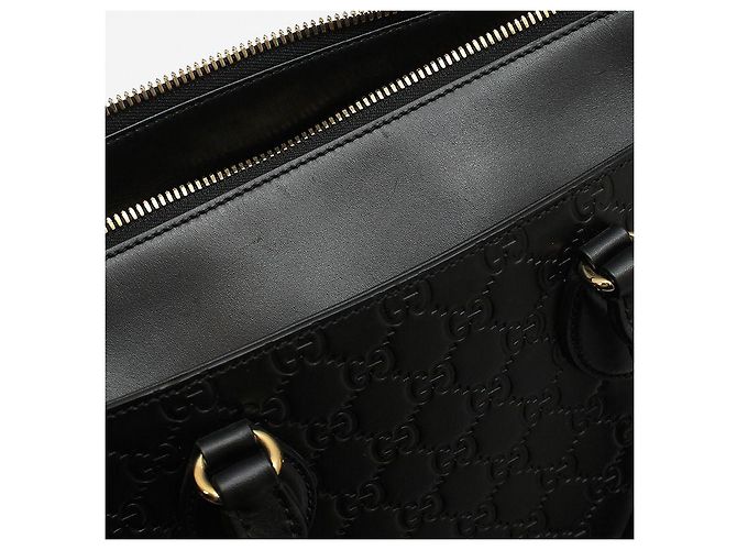 Gucci Borsa a tracolla nera con logo GG in tonalità oro Nero - vista 8