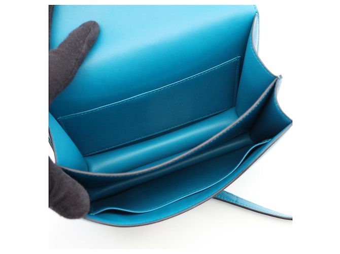 Hermès Borsa a tracolla Hermes Constance 3 Mini Blue Izmir - vista 3