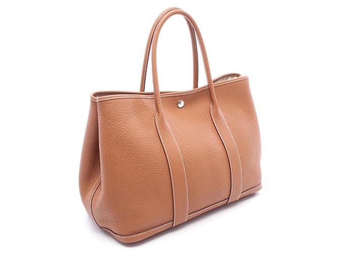 Hermès Borsa Tote Hermes Garden Party PM Marrone - vista 2