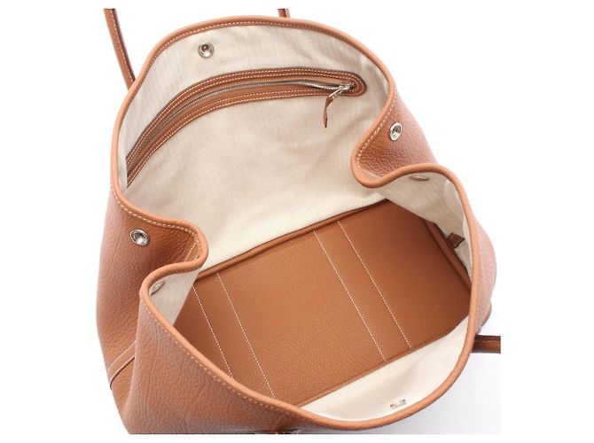 Hermès Borsa Tote Hermes Garden Party PM Marrone - vista 3