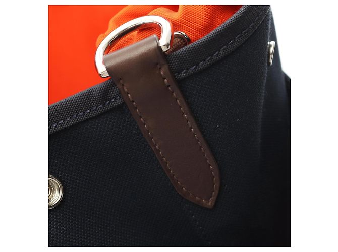 Hermès Hermes Sac de Pansage Groom Tote Bag Marrone Rosso Blu navy - vista 9