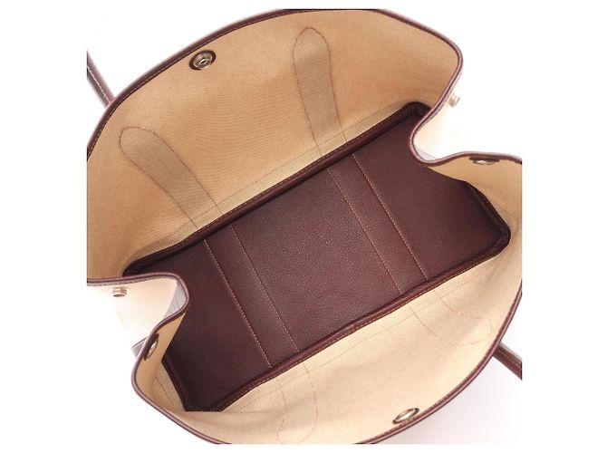 Hermès Borsa Tote Hermes Garden Party PM Marrone Beige Crudo - vista 3