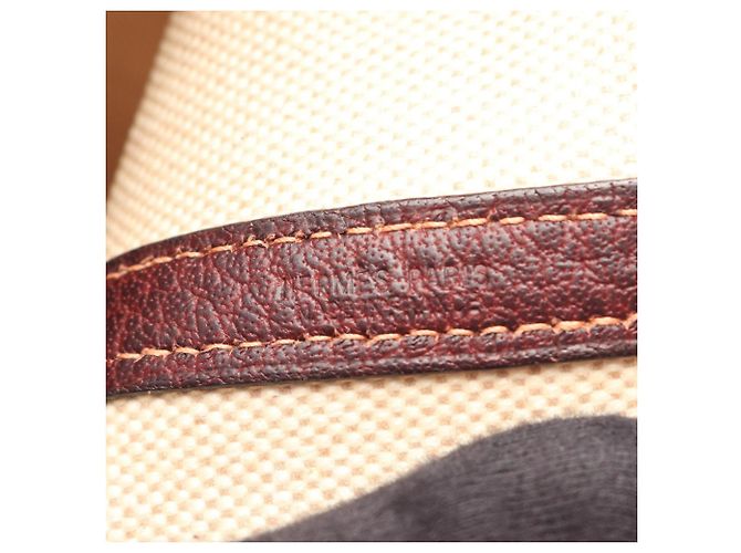 Hermès Borsa Tote Hermes Garden Party PM Marrone Beige Crudo - vista 4