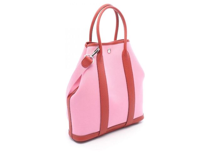 Hermès Borsa Tote 2-Way Hermes Garden File PM Rosa Rosso - vista 2