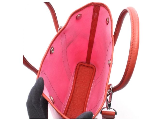 Hermès Borsa Tote 2-Way Hermes Garden File PM Rosa Rosso - vista 3