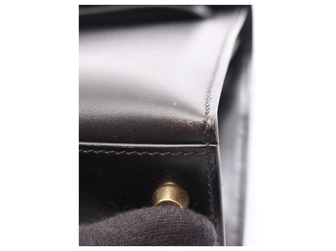 Hermès Borsa 2-Way Hermes Kelly 28 in pelle di vitello nera Nero - vista 14