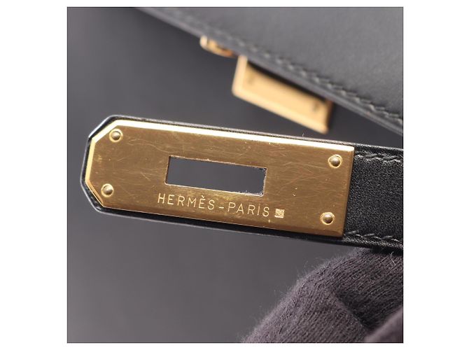 Hermès Borsa 2-Way Hermes Kelly 28 in pelle di vitello nera Nero - vista 9