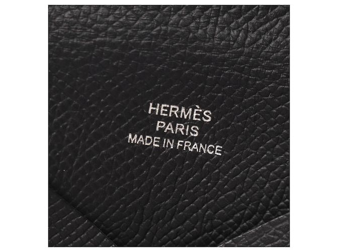 Hermès Cartera Hermes Calvi - Monedero en cuero Epsom negro - vista 5