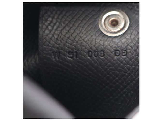 Hermès Cartera Hermes Calvi - Monedero en cuero Epsom negro - vista 6