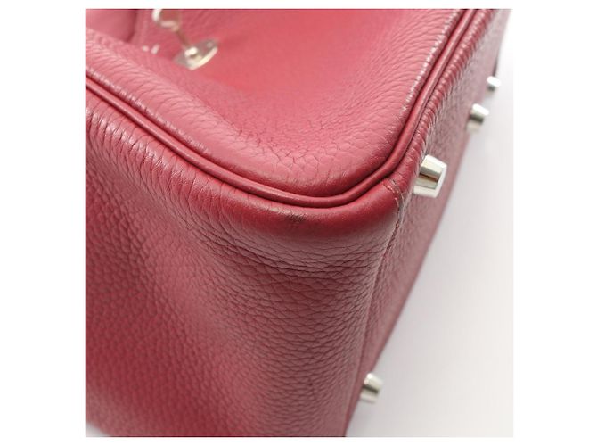 Hermès Hermes Lindy 30 Shoulder Bag Dark red - view 7