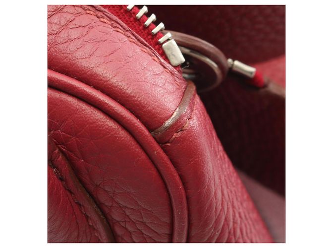 Hermès Hermes Lindy 30 Shoulder Bag Dark red - view 9