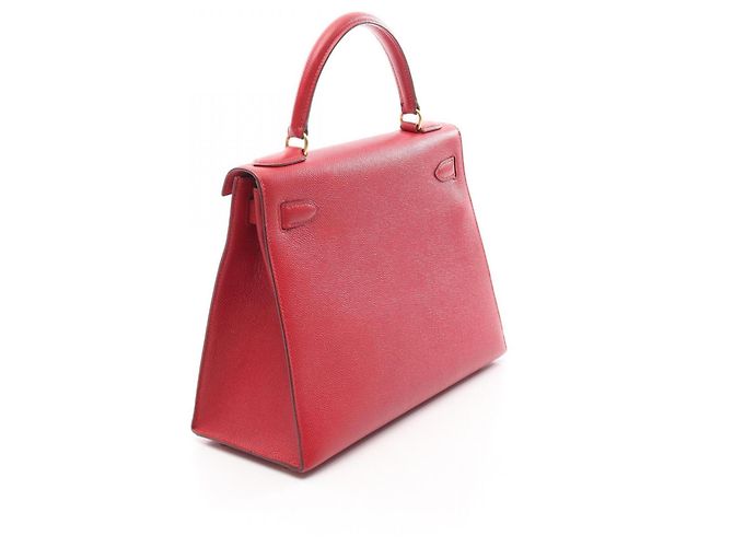 Hermès Borsa Hermes Kelly 28 Rouge Vif Rosso - vista 2