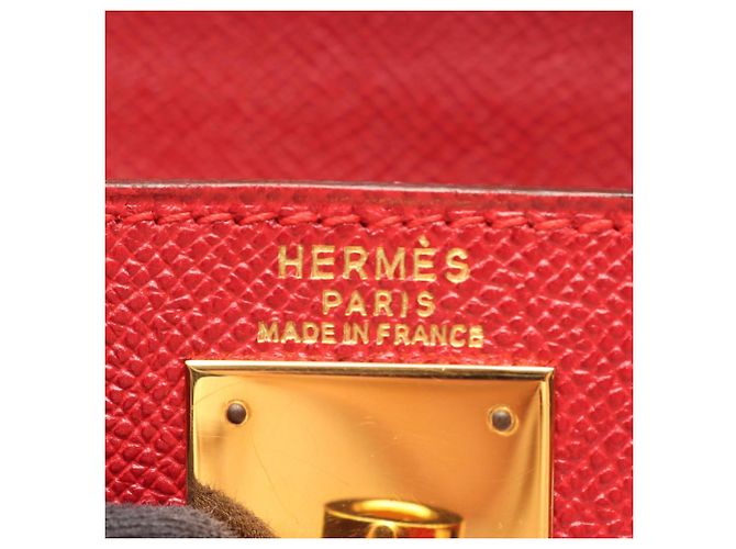 Hermès Borsa Hermes Kelly 28 Rouge Vif Rosso - vista 4