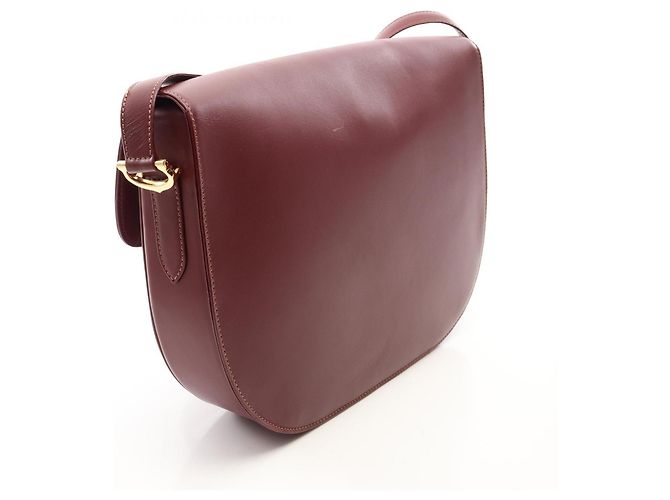 Borsa a tracolla in pelle bordeaux Cartier Must Line Bordò - vista 2