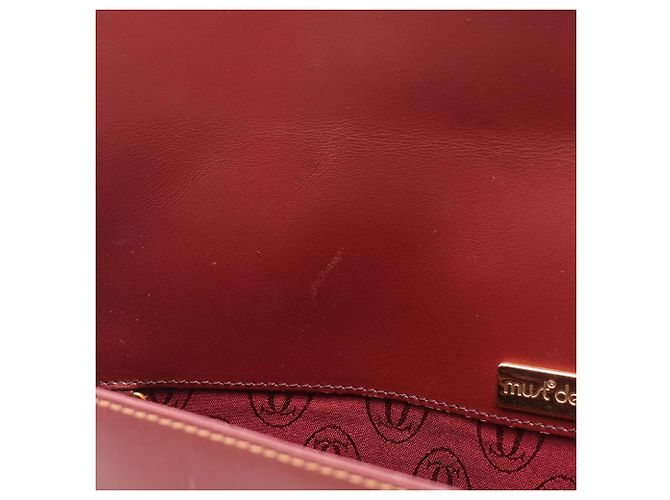 Borsa a tracolla in pelle bordeaux Cartier Must Line Bordò - vista 6