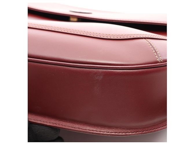 Borsa a tracolla in pelle bordeaux Cartier Must Line Bordò - vista 8