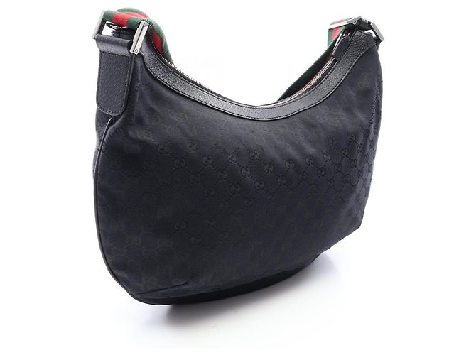 Borsa a tracolla Gucci GG Canvas Sherry Line Nero - vista 2