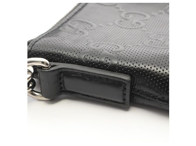 Borsa a tracolla media Gucci GG goffrata Nero - vista 7