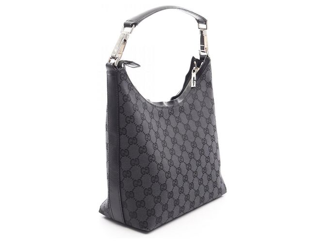 Borsa a Spalla Gucci GG Canvas Nero - vista 2
