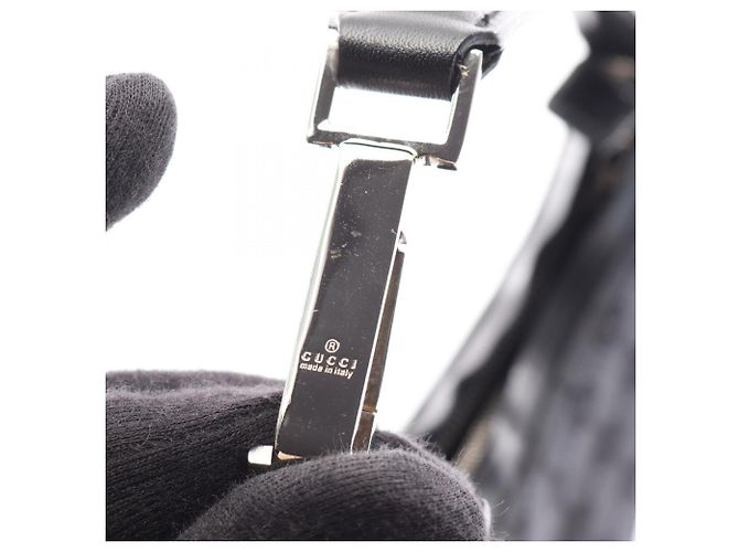 Borsa a Spalla Gucci GG Canvas Nero - vista 7