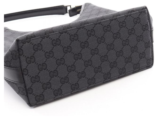 Borsa a Spalla Gucci GG Canvas Nero - vista 8