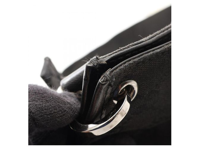 Borsa Gucci GG Canvas Nera Nero - vista 8