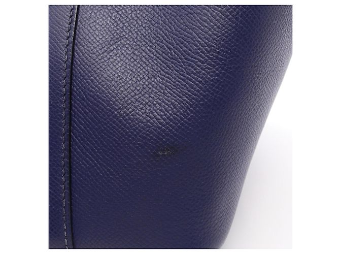 Hermès Borsa Hermes Picotin Lock PM Tressage Marrone Nero Blu navy - vista 10