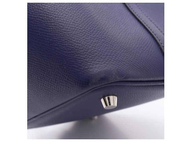 Hermès Borsa Hermes Picotin Lock PM Tressage Marrone Nero Blu navy - vista 8