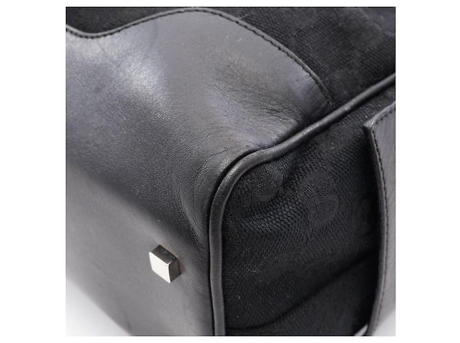 Borsa Gucci in tela GG e pelle Nero - vista 10