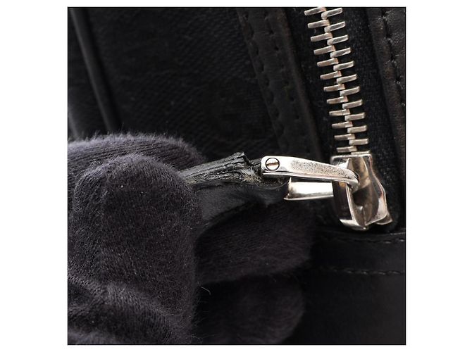Borsa Gucci in tela GG e pelle Nero - vista 12