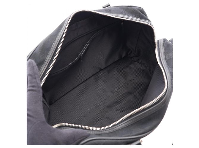 Borsa Gucci in tela GG e pelle Nero - vista 3