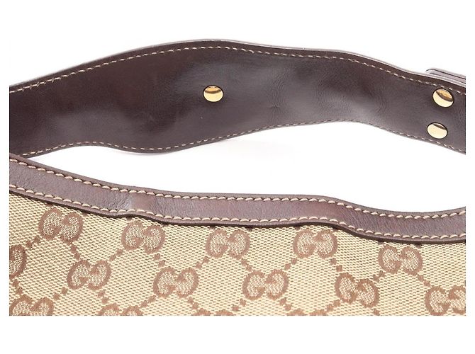 Borsa Gucci GG Canvas Horsebit Marrone Beige - vista 10