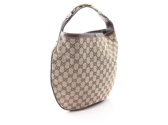 Borsa Gucci GG Canvas Horsebit Marrone Beige - vista 2