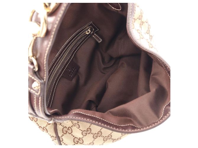 Borsa Gucci GG Canvas Horsebit Marrone Beige - vista 3