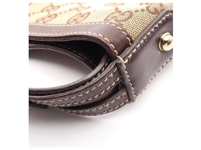 Borsa Gucci GG Canvas Horsebit Marrone Beige - vista 7