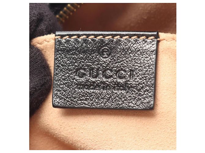 Borsa a Spalla Gucci GG Marmont Marrone Nero Beige - vista 4
