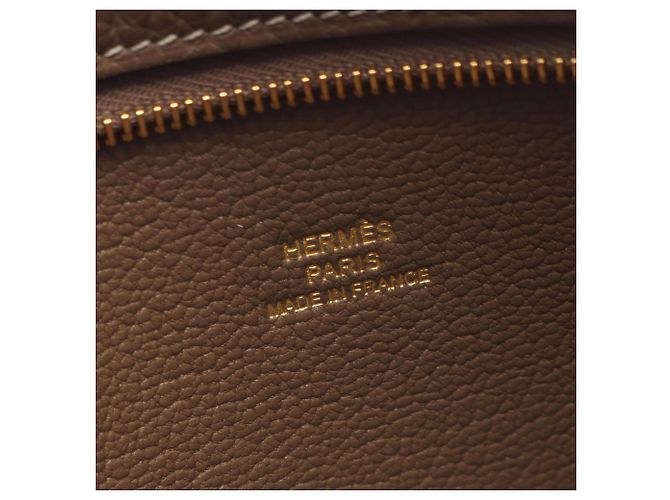 Hermès Hermes HERMES Back Pocket Handbag Pouch in Etoupe Gray Braun Taupe - Ansicht 4