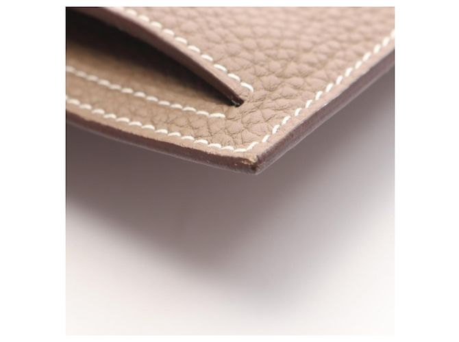 Hermès Hermes HERMES Back Pocket Handbag Pouch in Etoupe Gray Braun Taupe - Ansicht 6