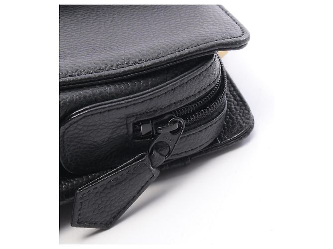 Bolso de mano en cuero negro Yves Saint Laurent - vista 8