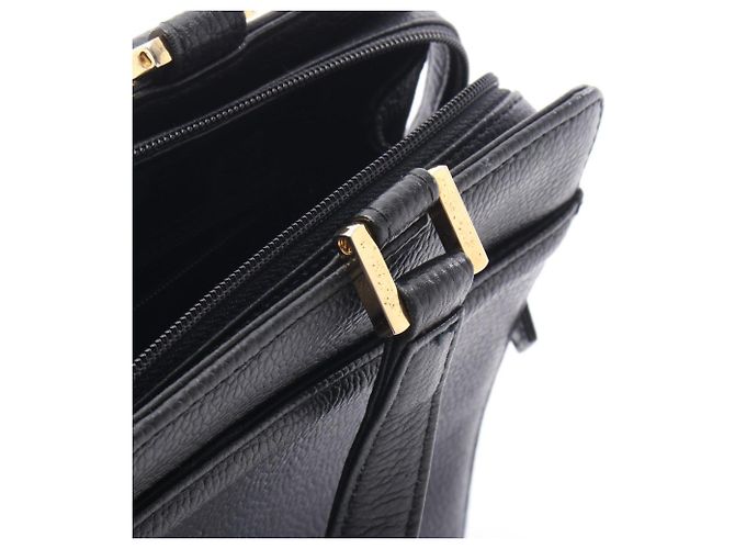 Bolso de mano en cuero negro Yves Saint Laurent - vista 9