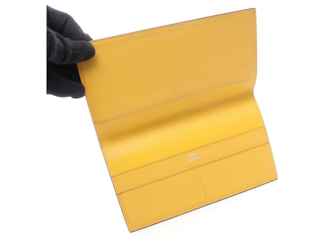 Hermès Cartera larga Hermes MC2 Fleming Soleil Naranja Amarillo - vista 3